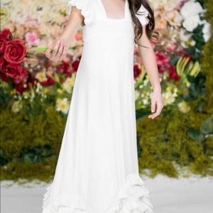 Like New Cream Pixie Girl Maxi Dress Size 8